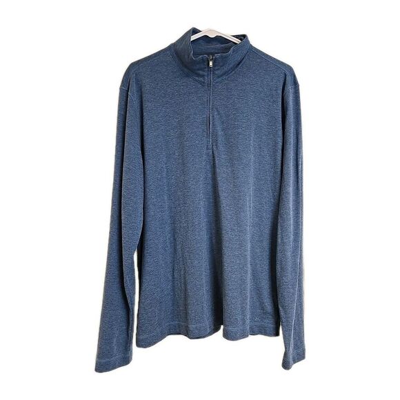 MICHAEL KORS Quarter-Zip Pullover Sweater Blue Men's Size L - Picture 2 of 9